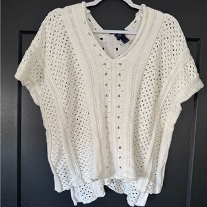 White Knit Women's Top